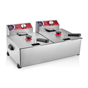 Elektrikli Fritöz 8+8 Litre 2701 – Endüstriyel Fritöz – Işıkgaz Silverinox